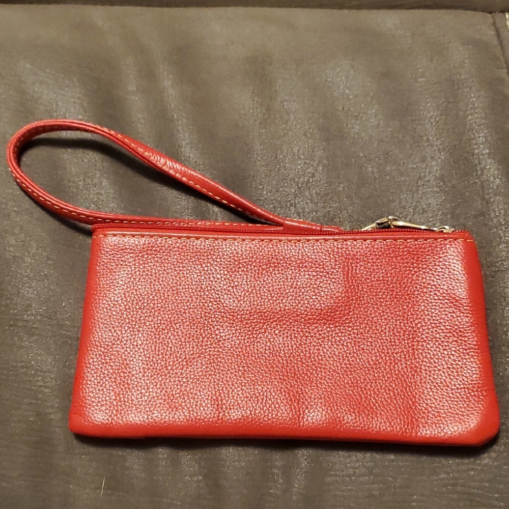 Red Studded Wristlet Clutch - Picture 7 of 8